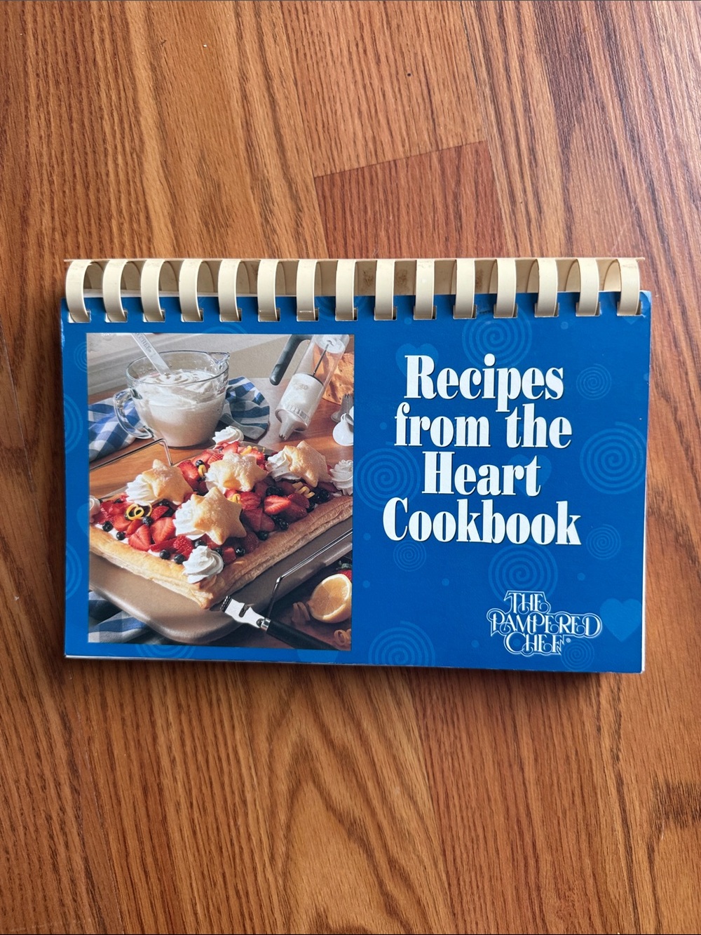 The Pampered Chef Blue Spiral "Recipes from the Heart" Cookbook